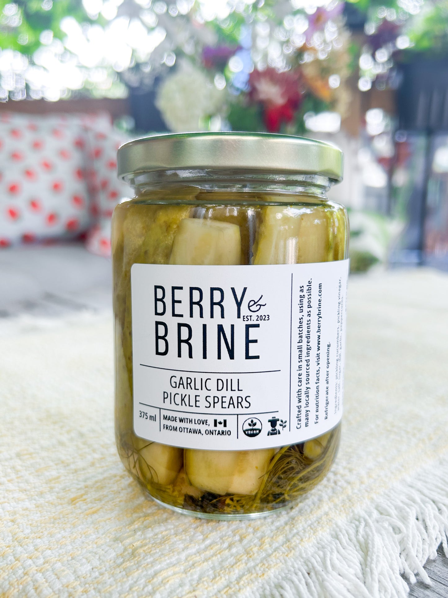 Garlic Dill Pickle Spears Berry and Brine Local Preserves & Ottawa Catering