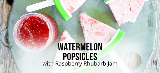 Watermelon Raspberry Rhubarb Popsicles for Summer