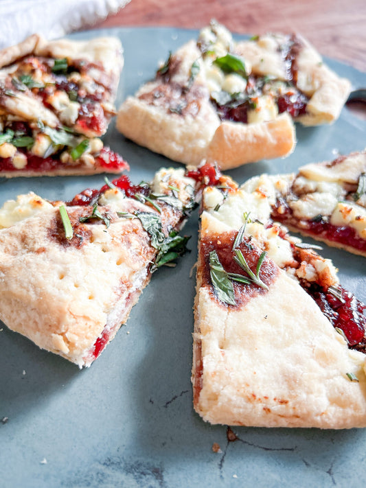 Cranberry Chutney & Goat Cheese Puff Pastry Flatbread