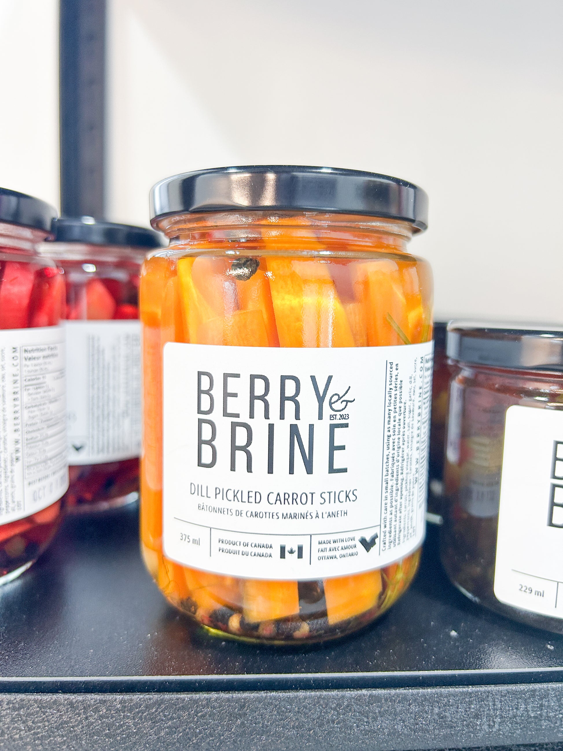 Dill Pickled Carrot Sticks - Berry and Brine Local Preserves & Ottawa Catering